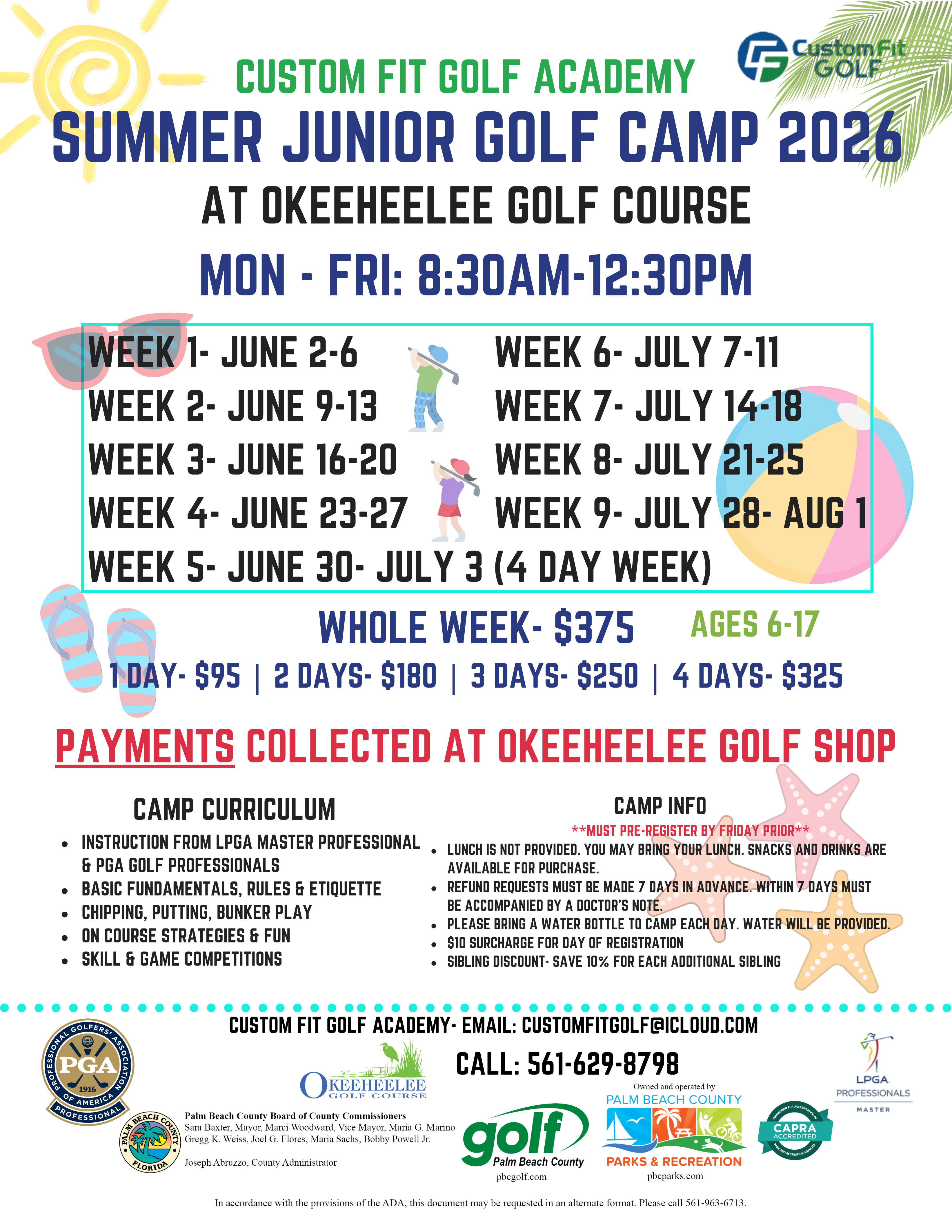 SUMMER CAMP 2026 flyer